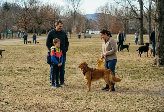 excellent-dogs-club-yellow-ribbon-dog-signal Yellow ribbon dog signal showing that some dogs need extra spac