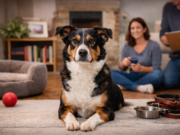 What Determines Dog Temperament? Genetics, Environment, and Training Explained dog temperament allows this woman to enjoy quiet time in her den