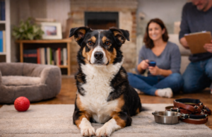 What Determines Dog Temperament? Genetics, Environment, and Training Explained dog temperament allows this woman to enjoy quiet time in her den