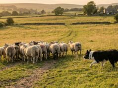 Why Border Collies, Heelers, and Shepherds Nip: Understanding Herding Dog Behavior herding dog nipping border collie controlling sheep movement in open field