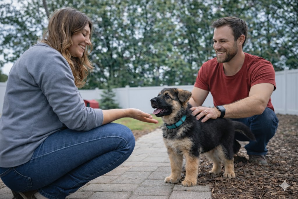 puppy meeting people will help form his temperment
