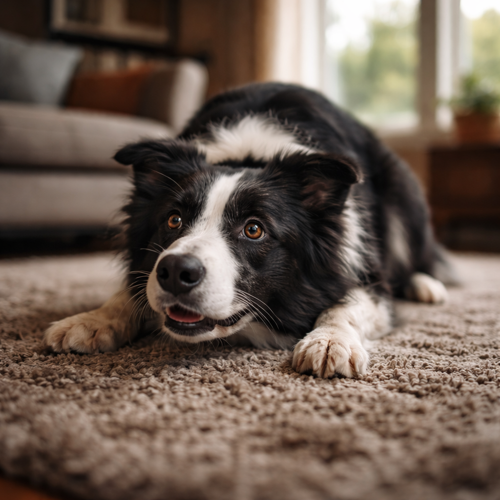 stable dog temperament signs dog recovering after sudden noise indoors