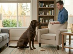 Dog Impulse Control: Why Some Dogs React Instantly dog impulse control shown by calm dog waiting for treat without reacting
