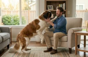 Why Friendly Dogs Are Not Always Easy Dogs friendly dogs can be overwhelming when large dog jumps up and greets person with too much enthusiasm