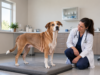Ehlers-Danlos Syndrome in Dogs: Signs, Diagnosis, and Care Dog with unusually loose skin standing beside a veterinarian during an examination